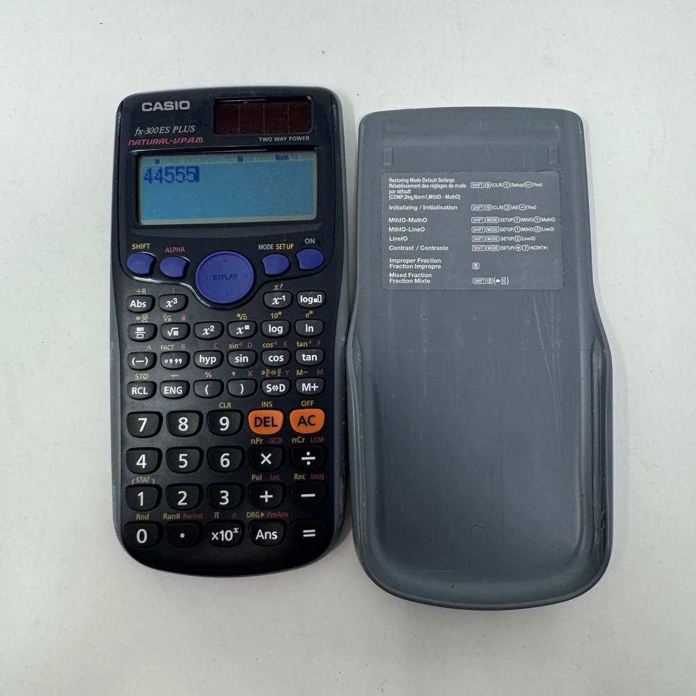 Casio fx-300ES PLUS Scientific Calculator Black Preowned Solar Power